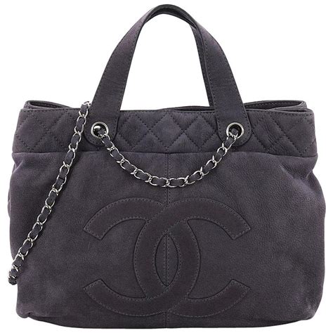 Chanel Large Suede Trianon Tote 